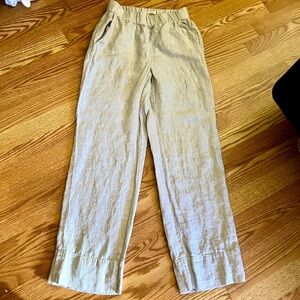 EVERLANE Beige Striped Linen Pants, size XS, New w/out tags
